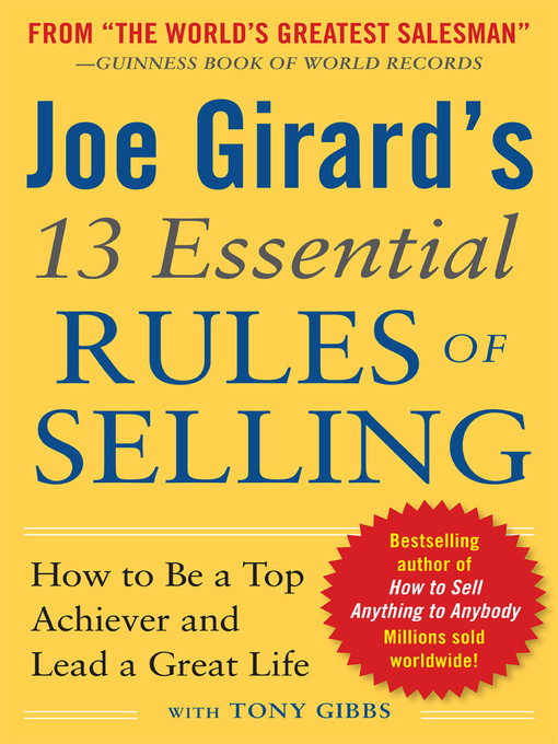 Cover image for Joe Girard's 13 Essential Rules of Selling